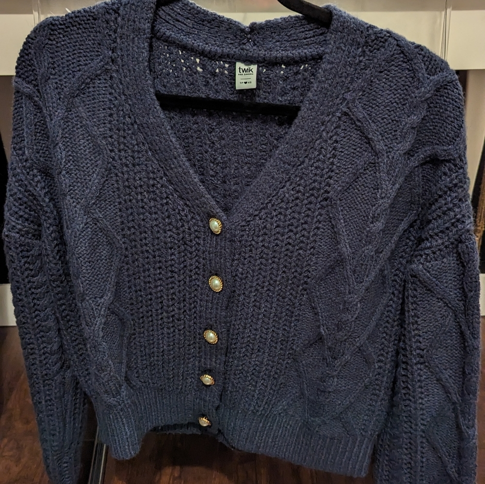 Cardigan bleu marin